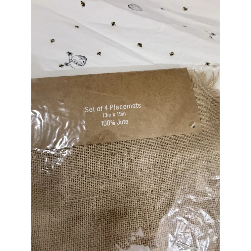 Farmhouse‎ Living Sentiments Placemats Burlap Placemats Tan Set Of 4